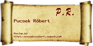 Pucsek Róbert névjegykártya