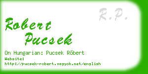 robert pucsek business card